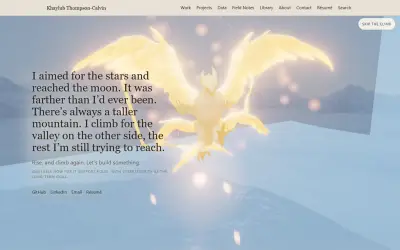 The summit of the climb, with the Phoenix, wings spread and glowing white-gold, above the closing principle and the contact links.